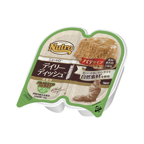 【ポイント交換特典】ニュートロ キャット デイリー ディッシュ 成猫用 サーモン＆ツナ グルメ仕立てのパテタイプ トレイ