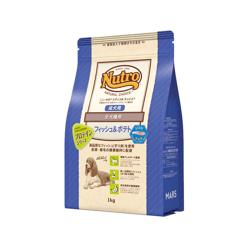 ニュートロ ナチュラル チョイス 全犬種用 成犬用 フィッシュ＆ポテト 1kg/3kg/6kg