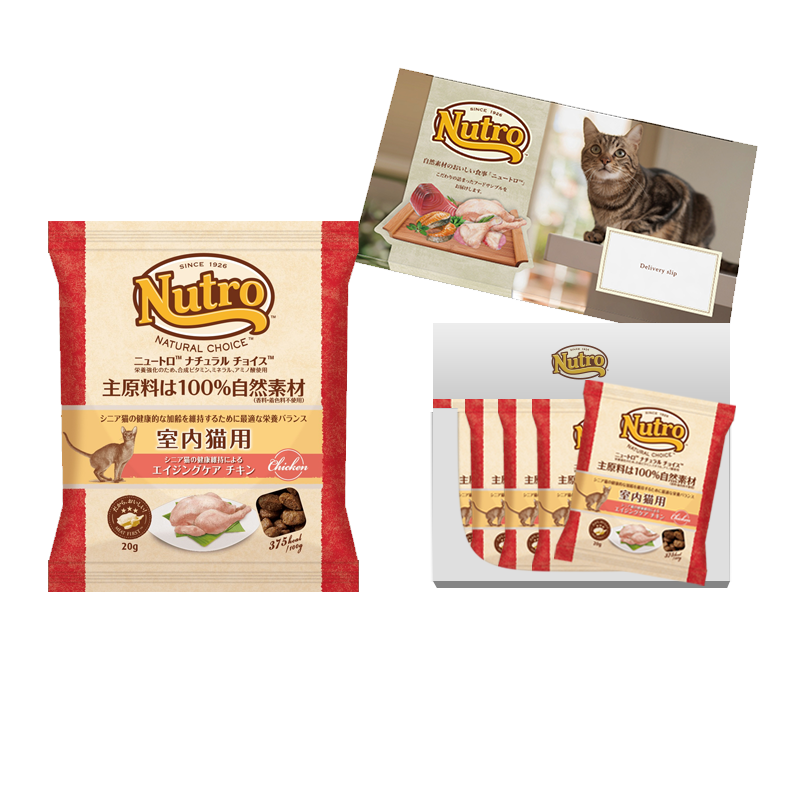 【お試しサンプル】ナチュラル チョイス 室内猫用 エイジングケア チキン シニア猫用 100g（20g×5袋）