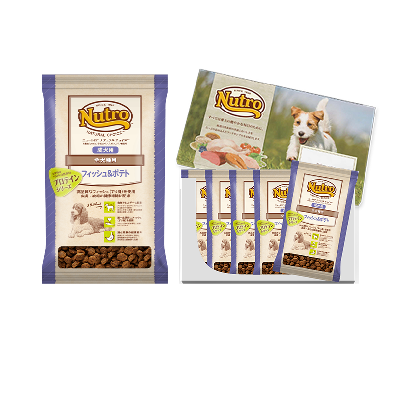 【お試しサンプル】ニュートロ ナチュラル チョイス 全犬種用 成犬用 フィッシュ＆ポテト 150g（30g×5袋）